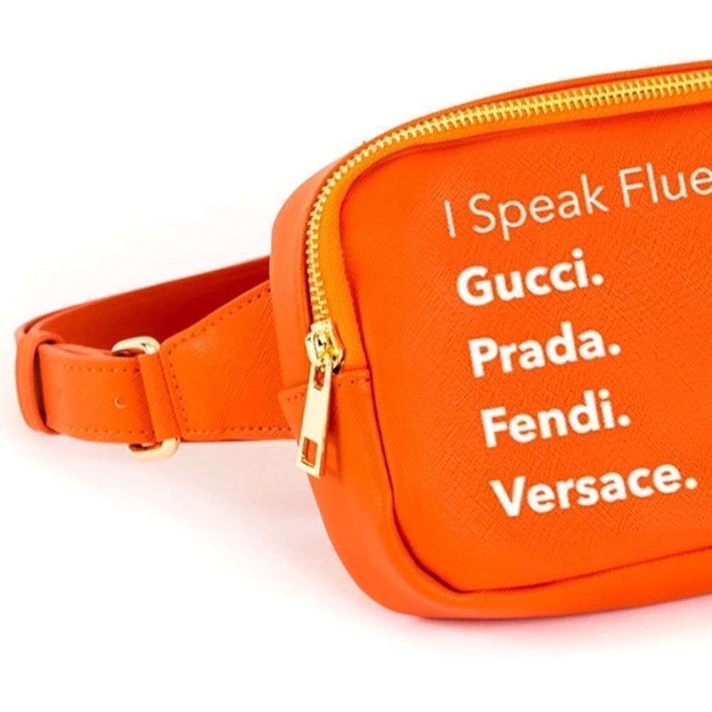 I’m Fluent in Italian Crossbody Belt Bag - Tangerine - Picture 3 of 4